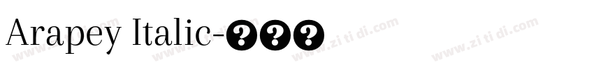 Arapey Italic字体转换